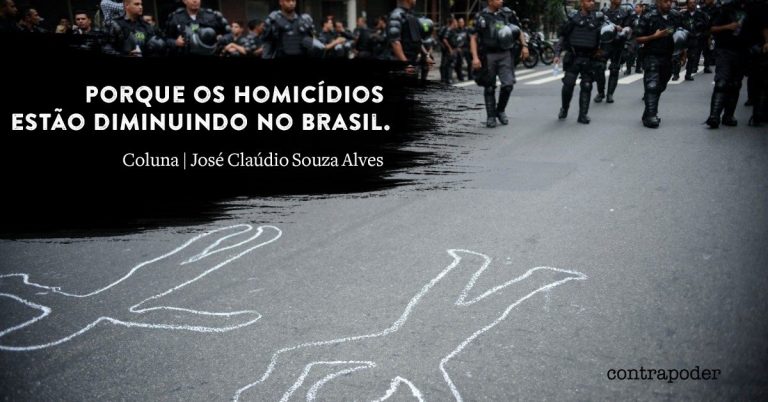 Porque os homicídios estão diminuindo no Brasil.